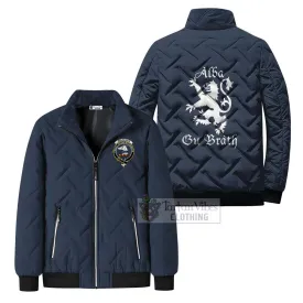 Belsches Family Crest Padded Cotton Jacket Lion Rampant Alba Gu Brath Style