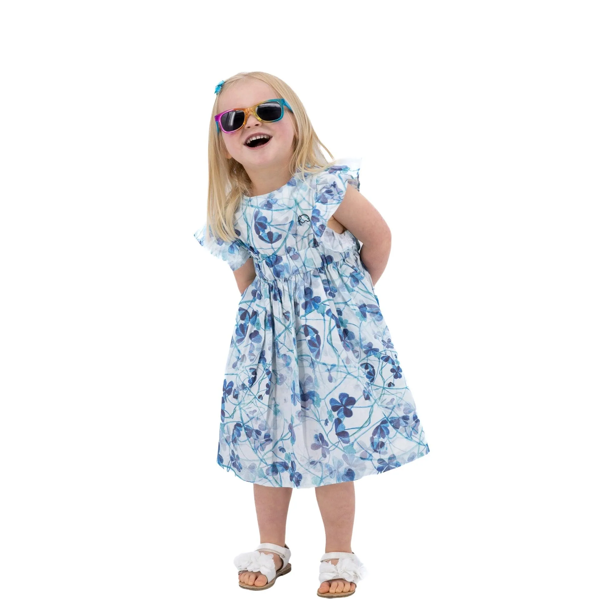 Blue Floral Dress for Stylish Girls