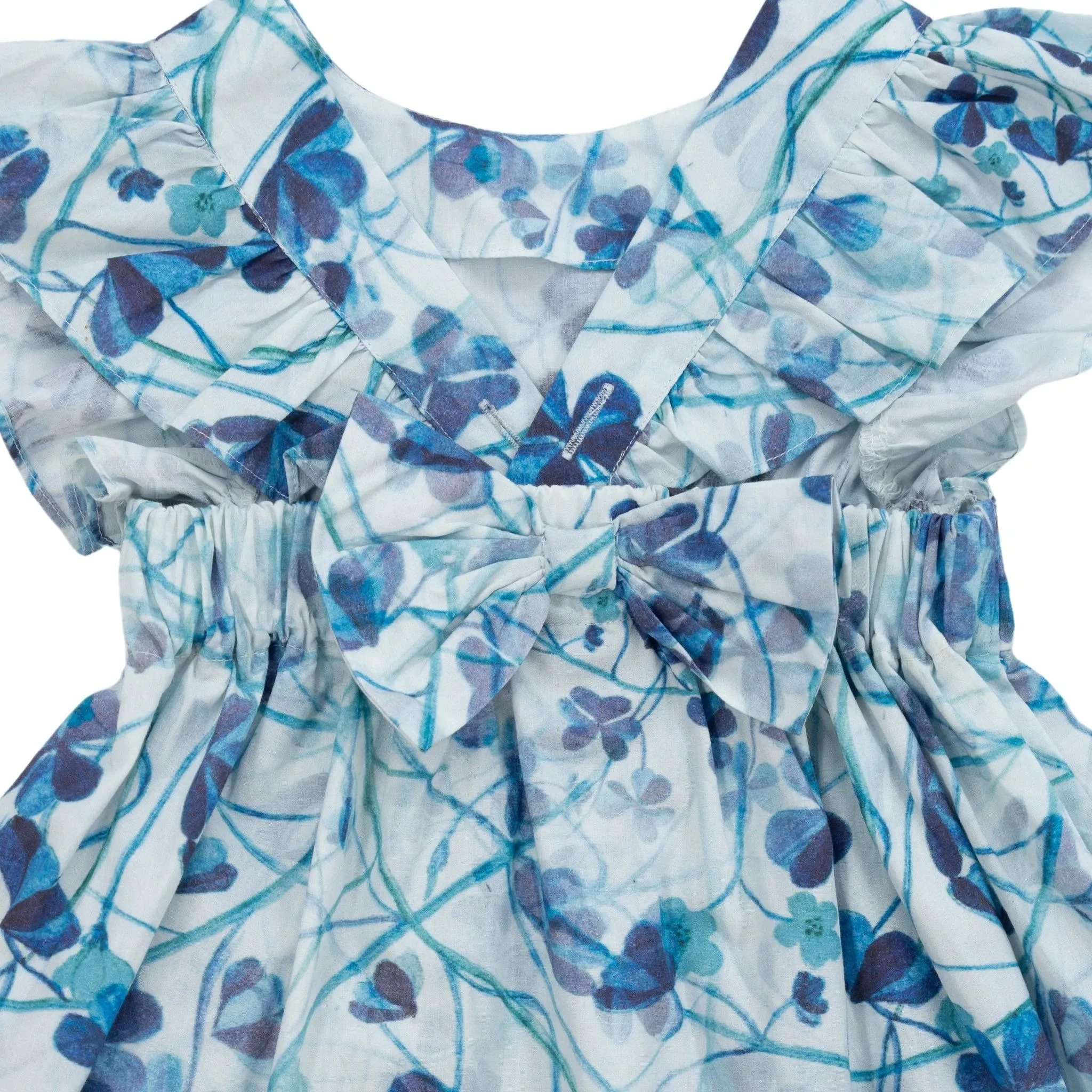 Blue Floral Dress for Stylish Girls