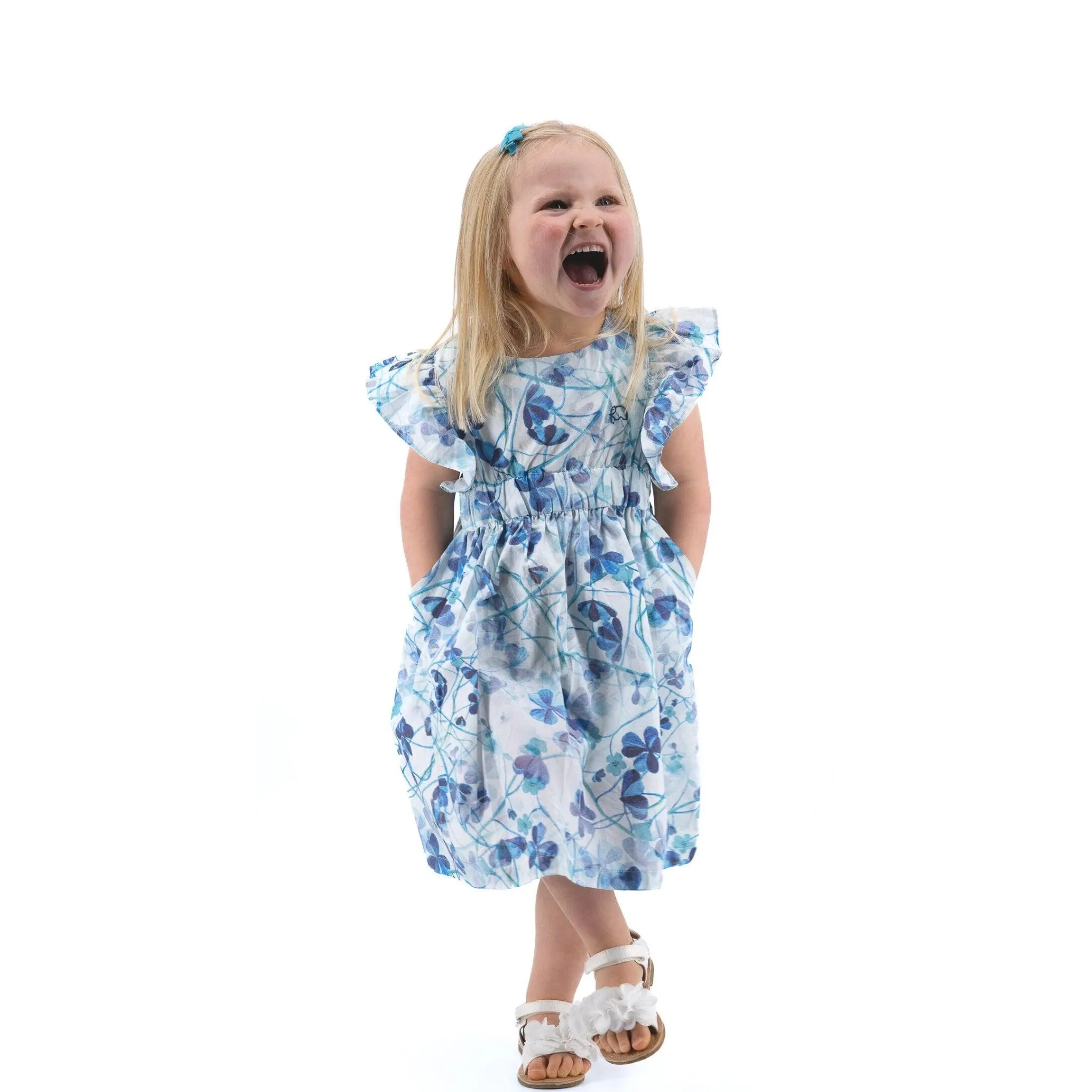 Blue Floral Dress for Stylish Girls