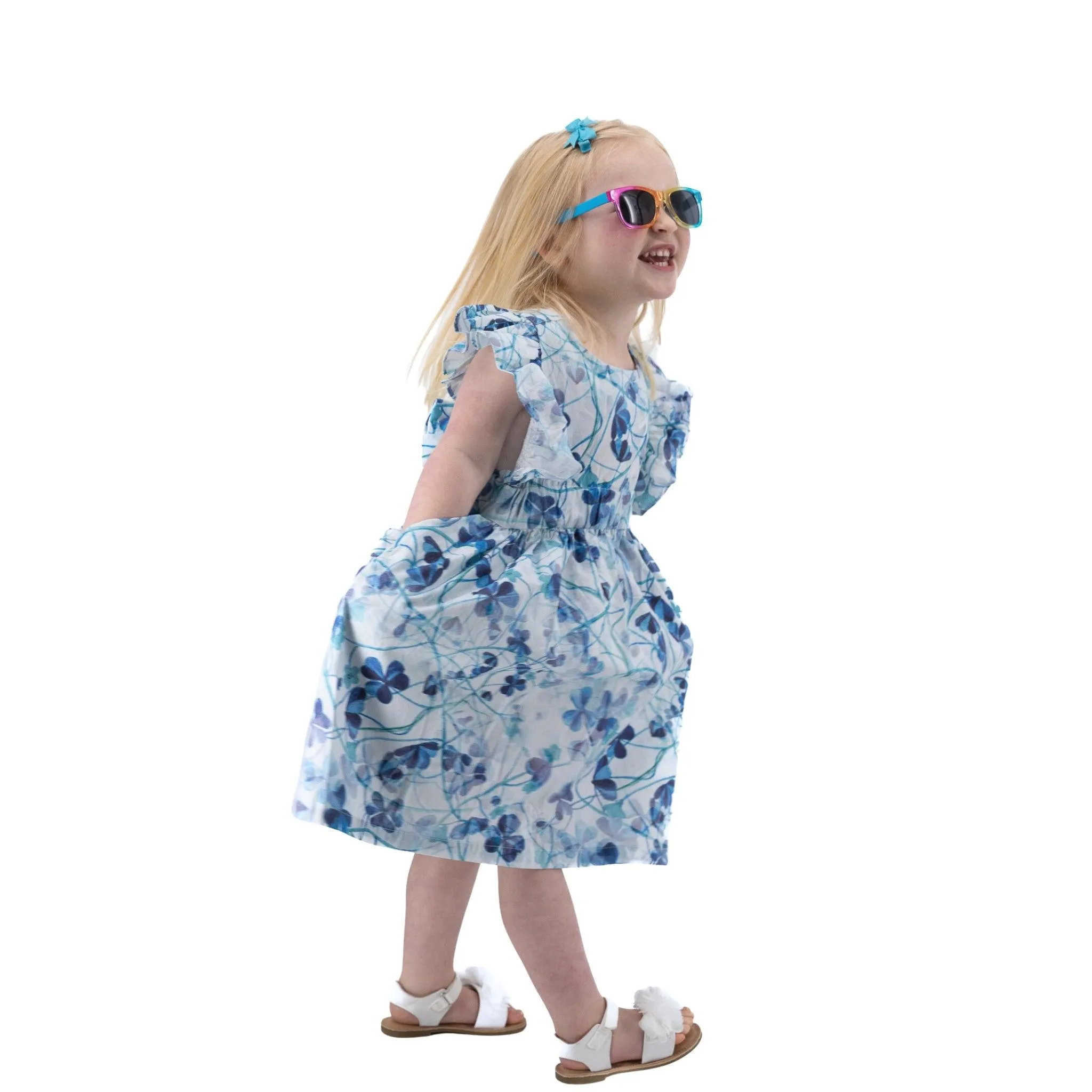 Blue Floral Dress for Stylish Girls