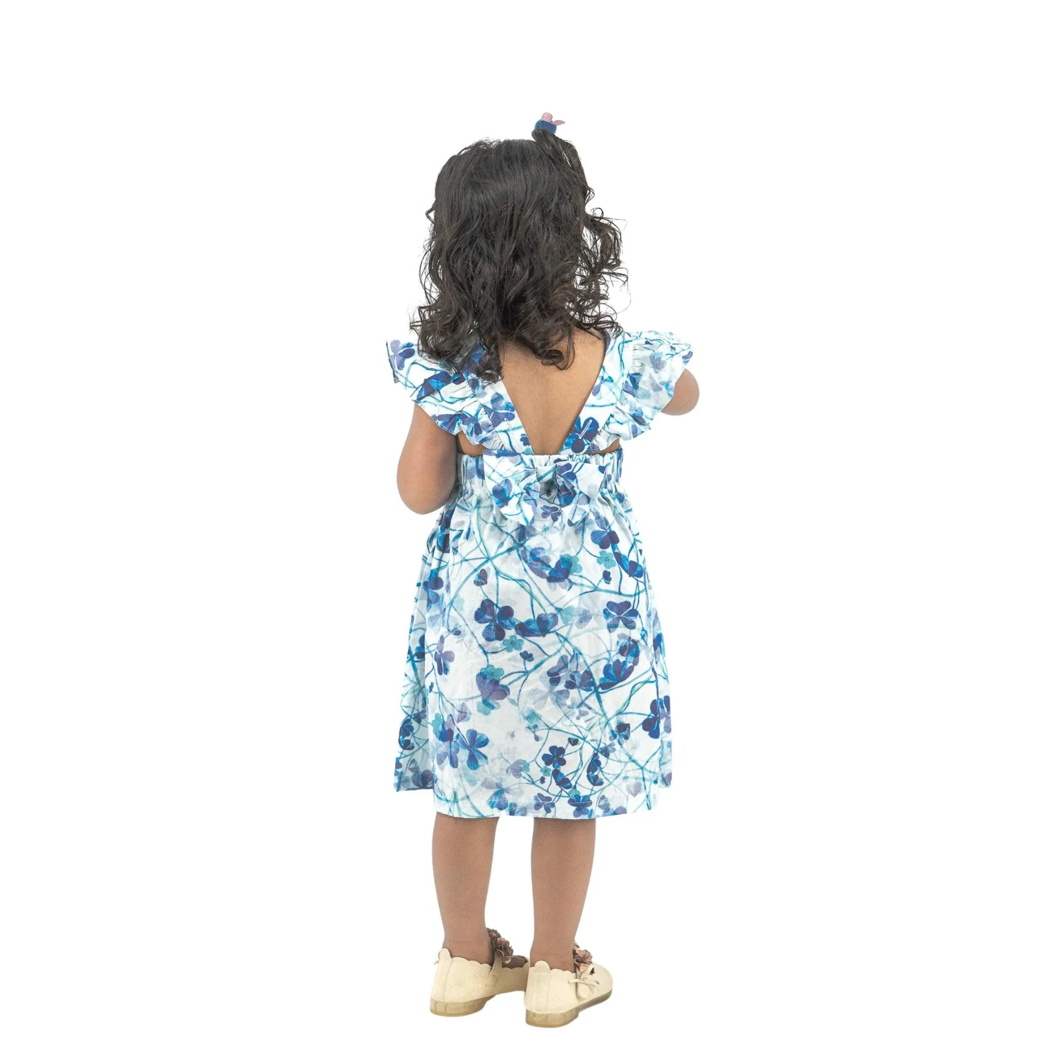 Blue Floral Dress for Stylish Girls