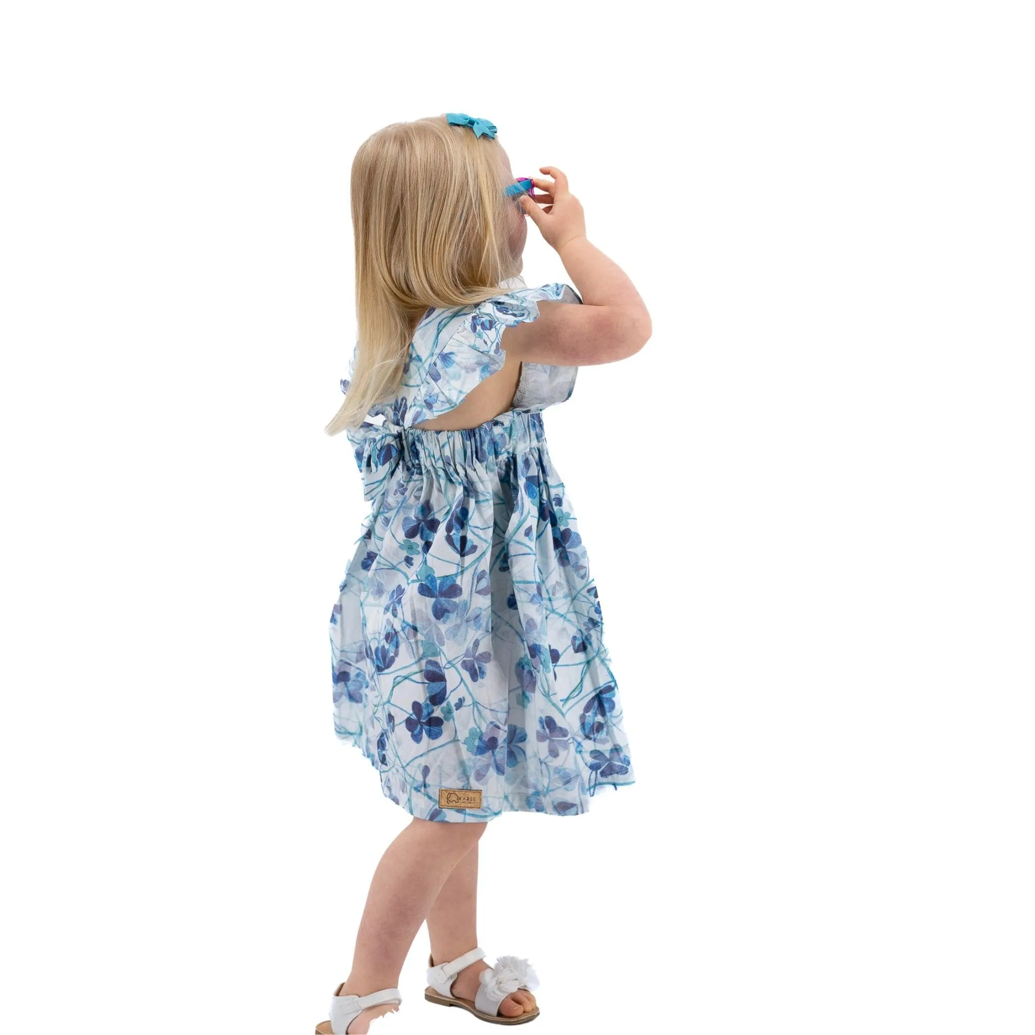 Blue Floral Dress for Stylish Girls