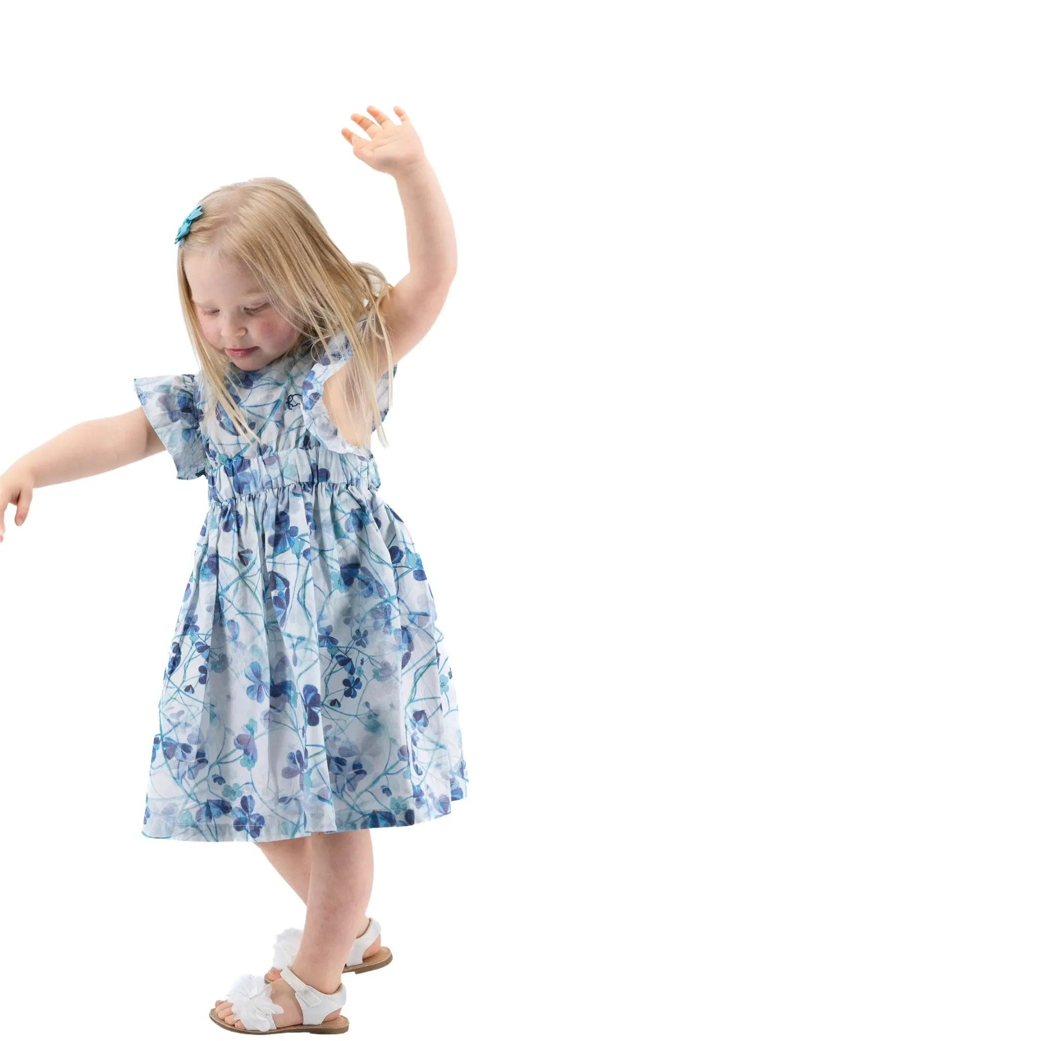 Blue Floral Dress for Stylish Girls