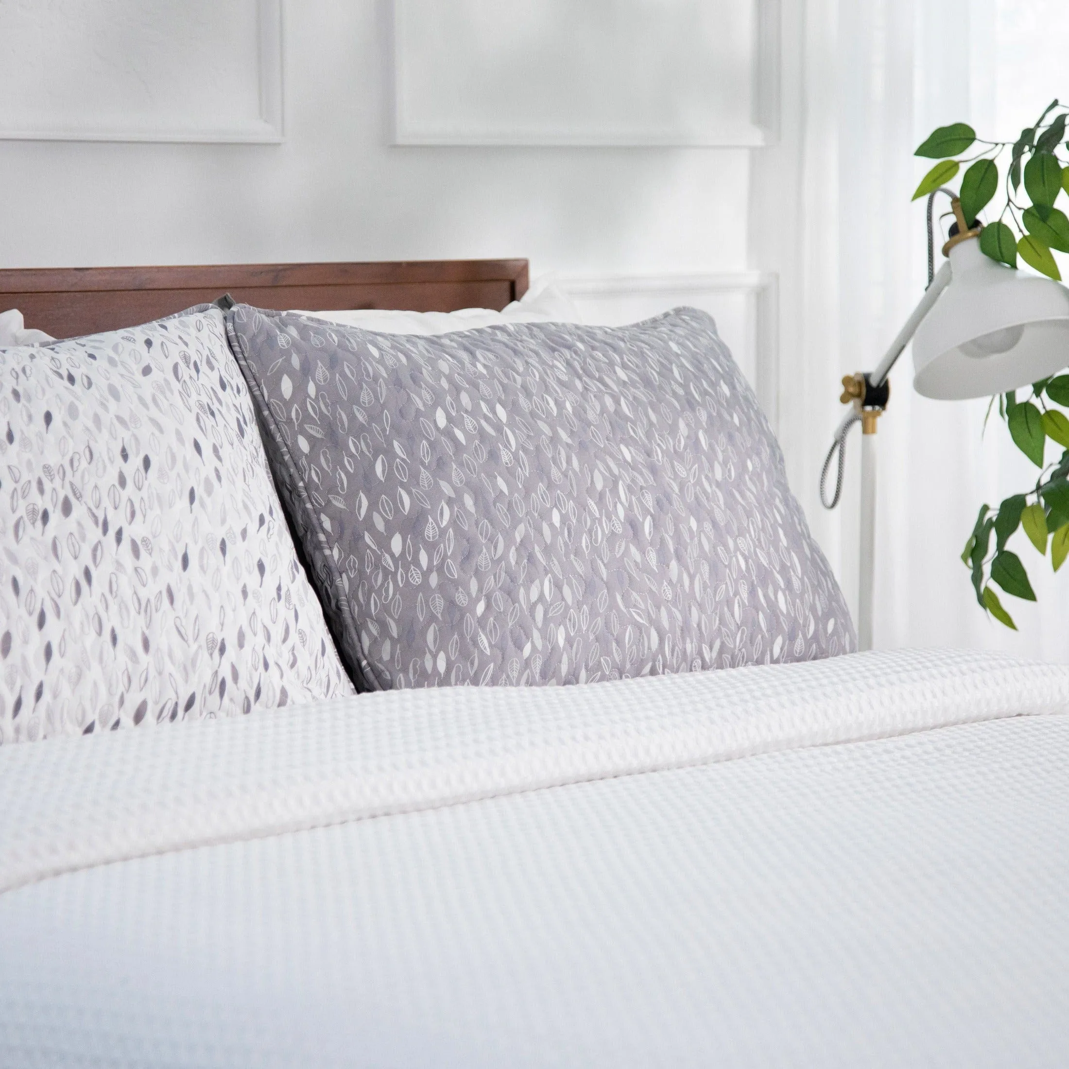Botanical Leaves Quilted Sham Covers