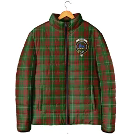 Bruce Hunting Tartan Padded Jacket with Family Crest
