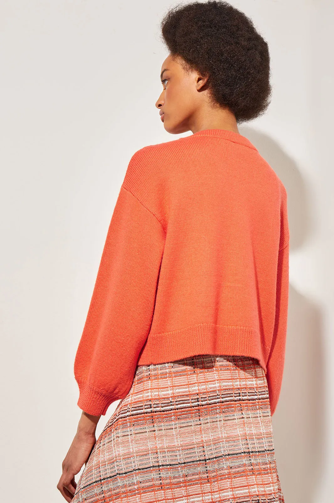 Button Front Relaxed Jacket - Open Neck Soft Knit