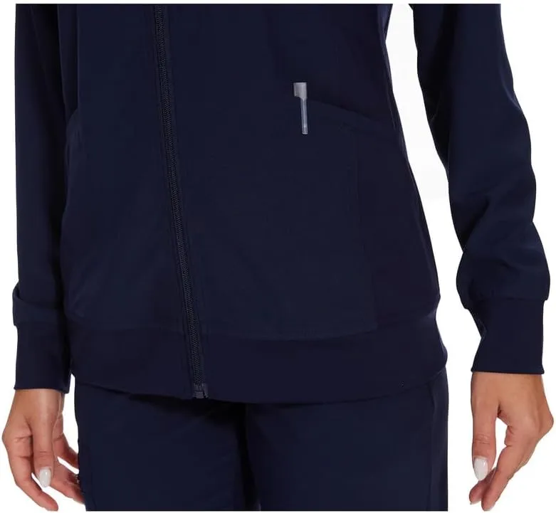 COZYFIT Scrub Jackets for Woman, Zip Front Nurse Jacket, 4-Way Stretch Fabric