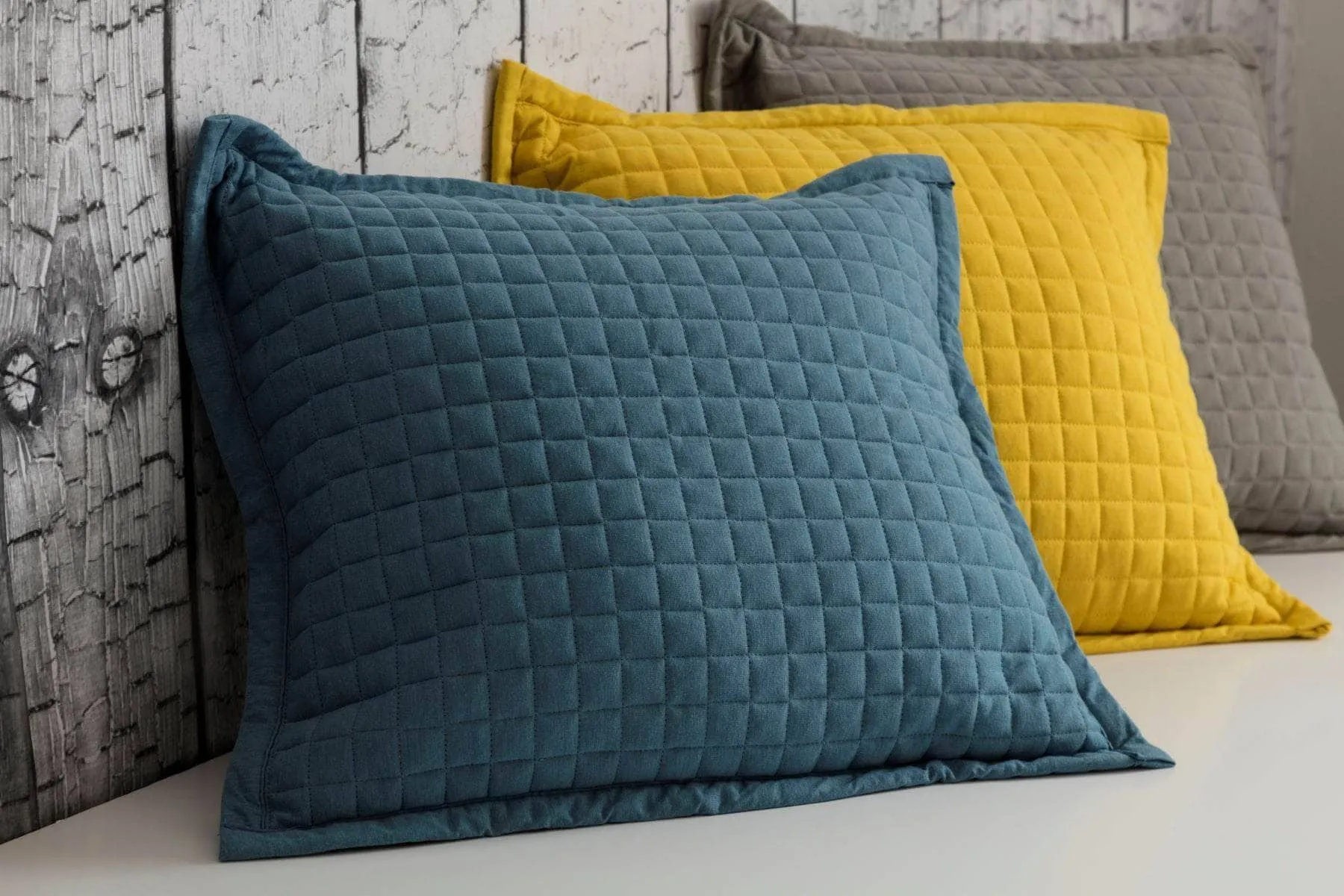 Crompton Quilted Cushion - Cobalt