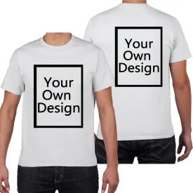 Custom T Shirts for Men/Women Design Your Own Shirt Add Text/Image/Logo Personalized Cotton Tee Printed Photo Front/Back