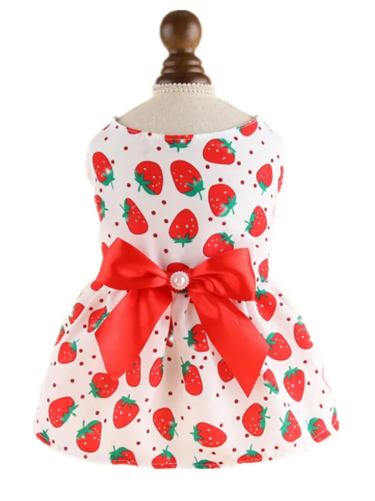 Cute Printed Bow Summer Dog Dress