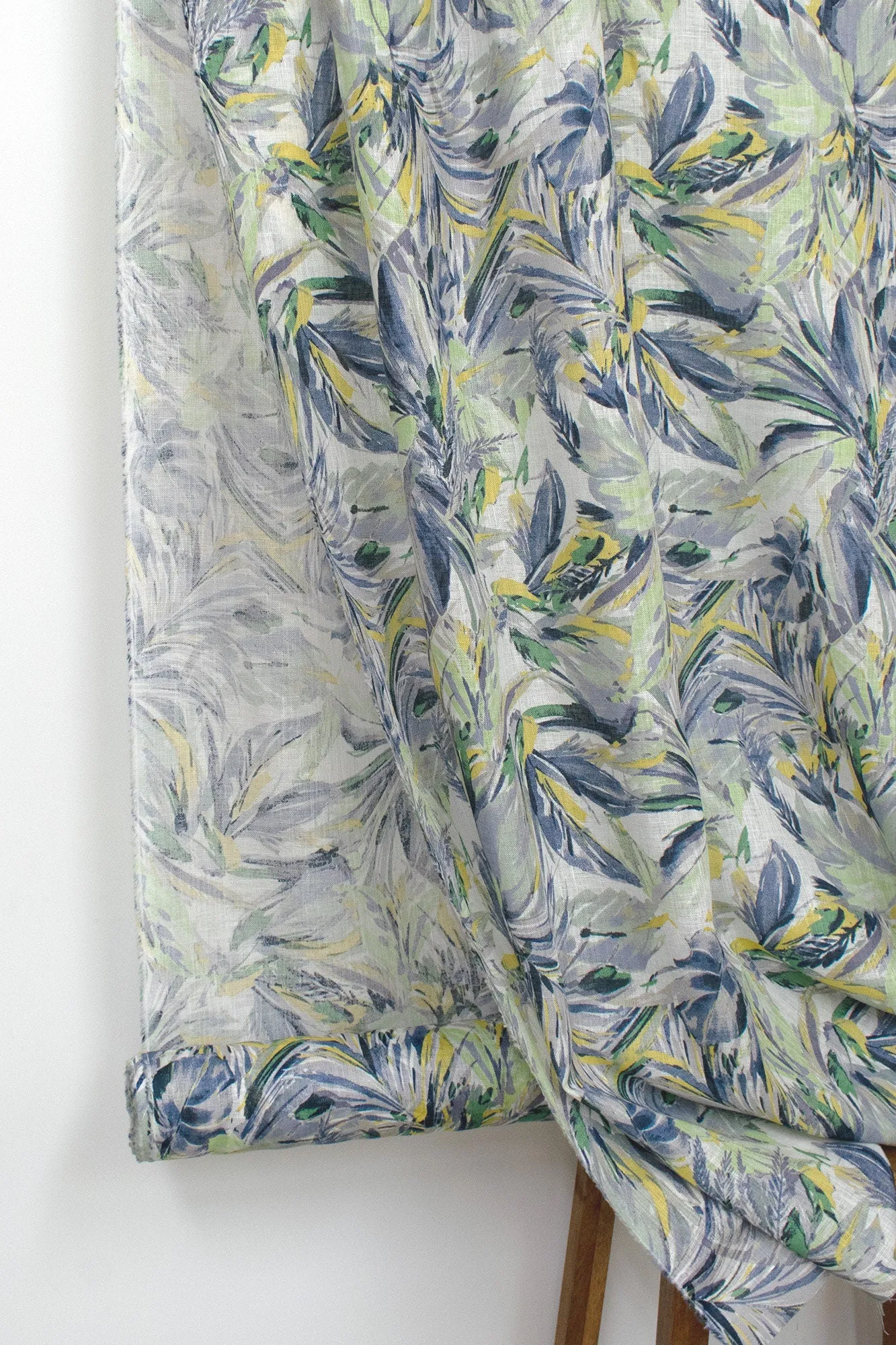 DEADSTOCK Palms linen voile - F