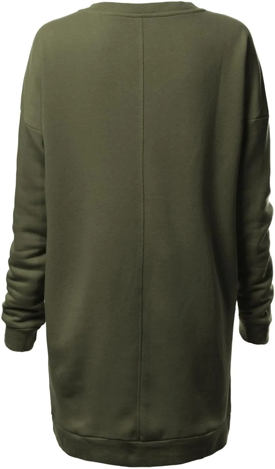 Design by Olivia Women's Casual Oversized Loose Fit Crewneck Long Sleeve Fleece Pullover Sweatshirts Tunic S~3X