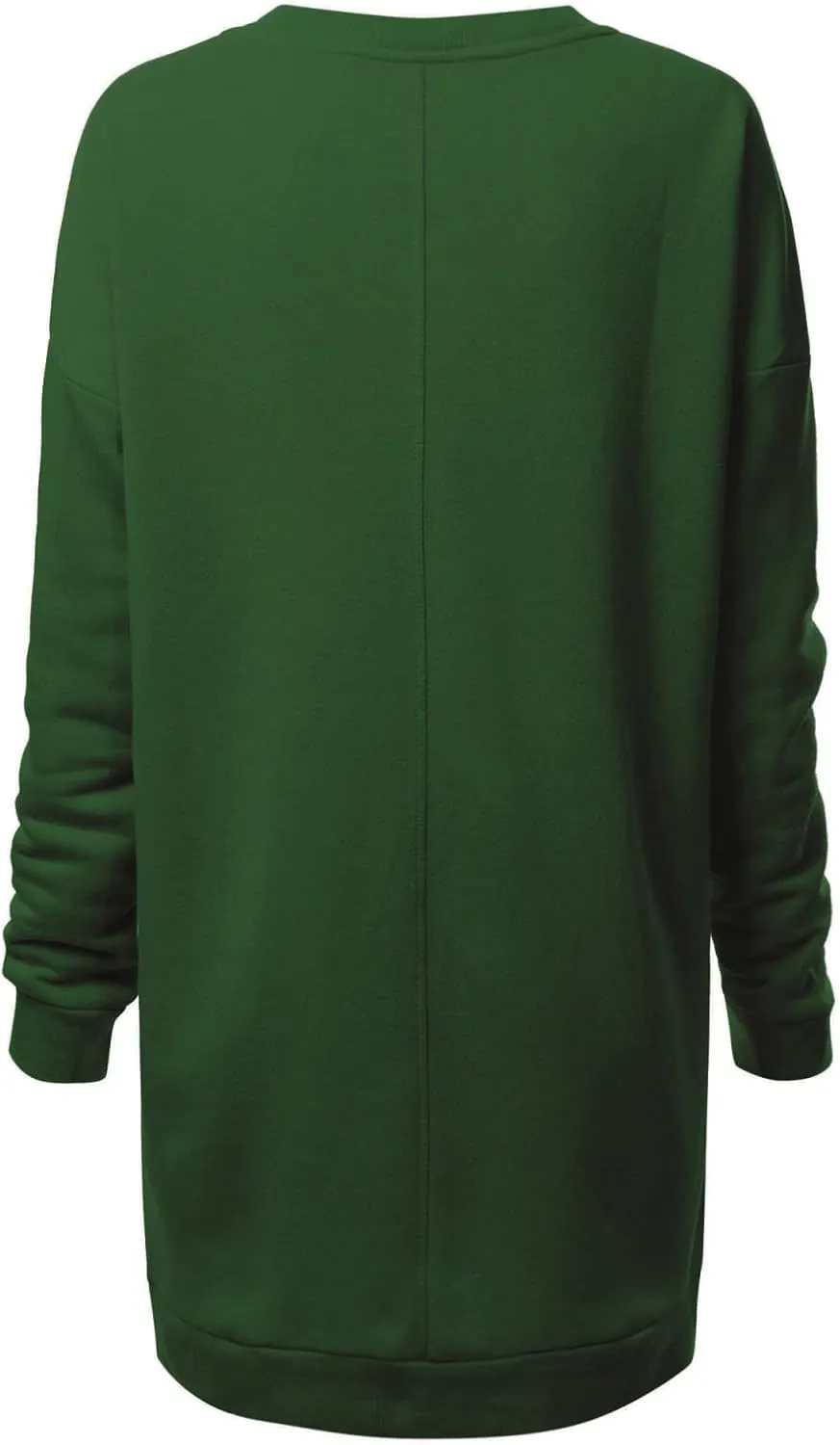 Design by Olivia Women's Casual Oversized Loose Fit V-Neck Fleece Pullover Sweatshirts Tunic Fall Outfits S~3X