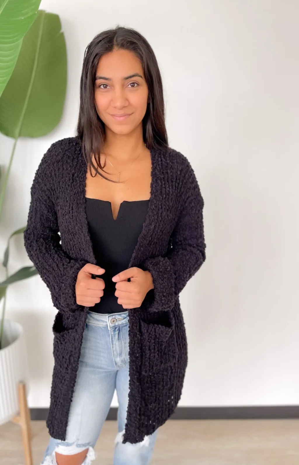 Emily Popcorn Black Cardigan