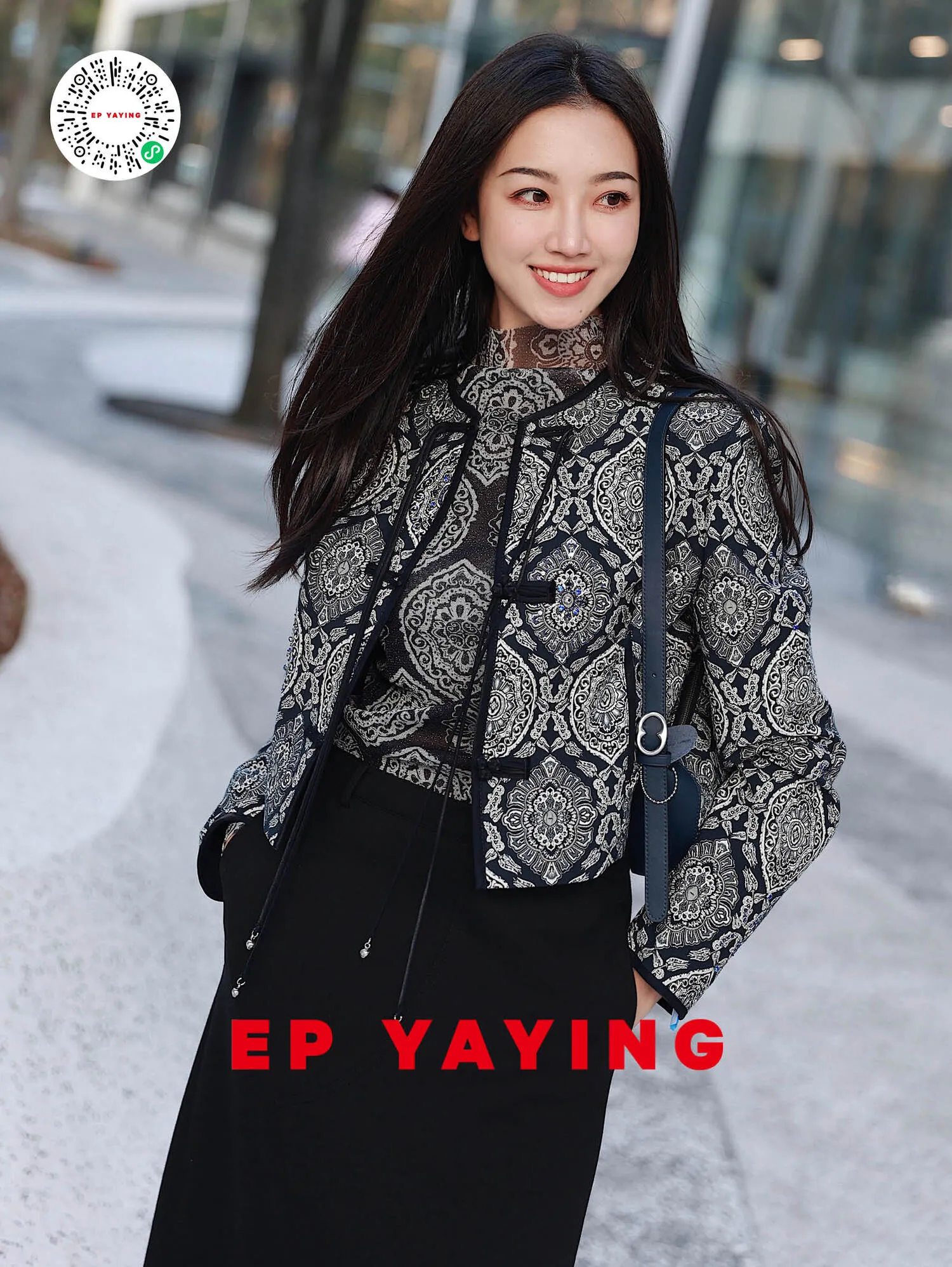 EP YAYING Chinese-style Embossed Jacket