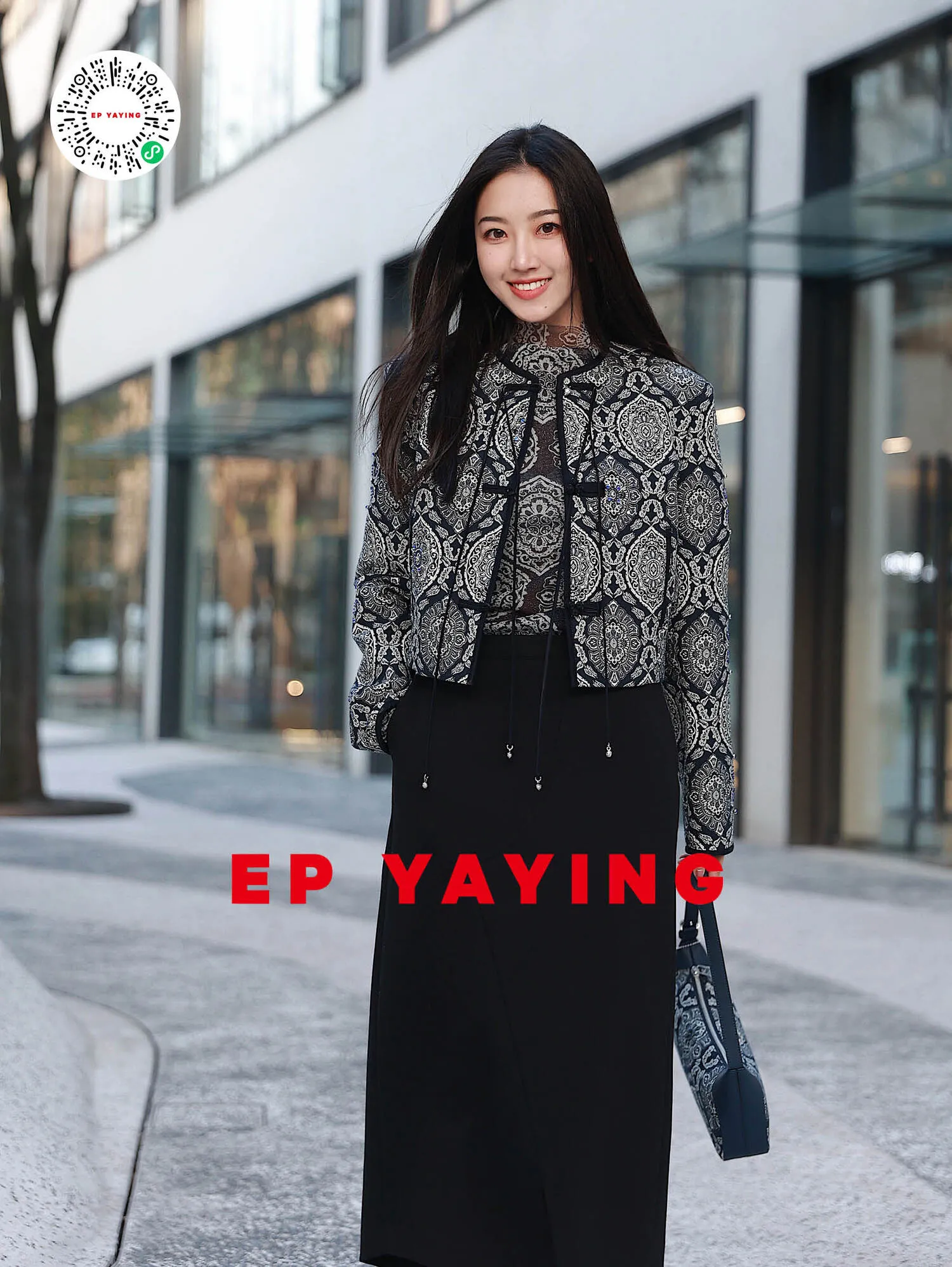 EP YAYING Chinese-style Embossed Jacket