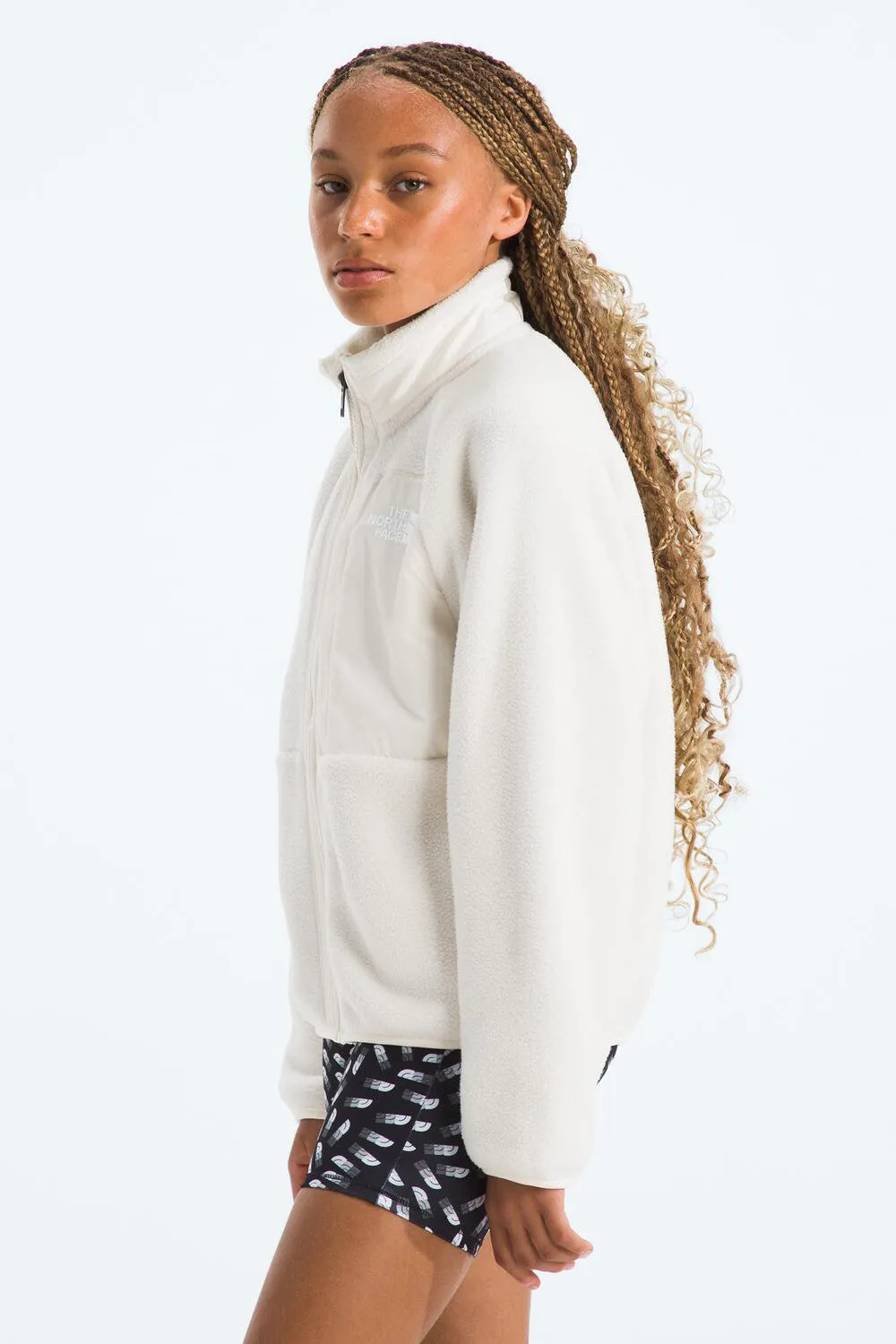 Girls Jacket North Face Yumiori Fleece Jacket White Dune