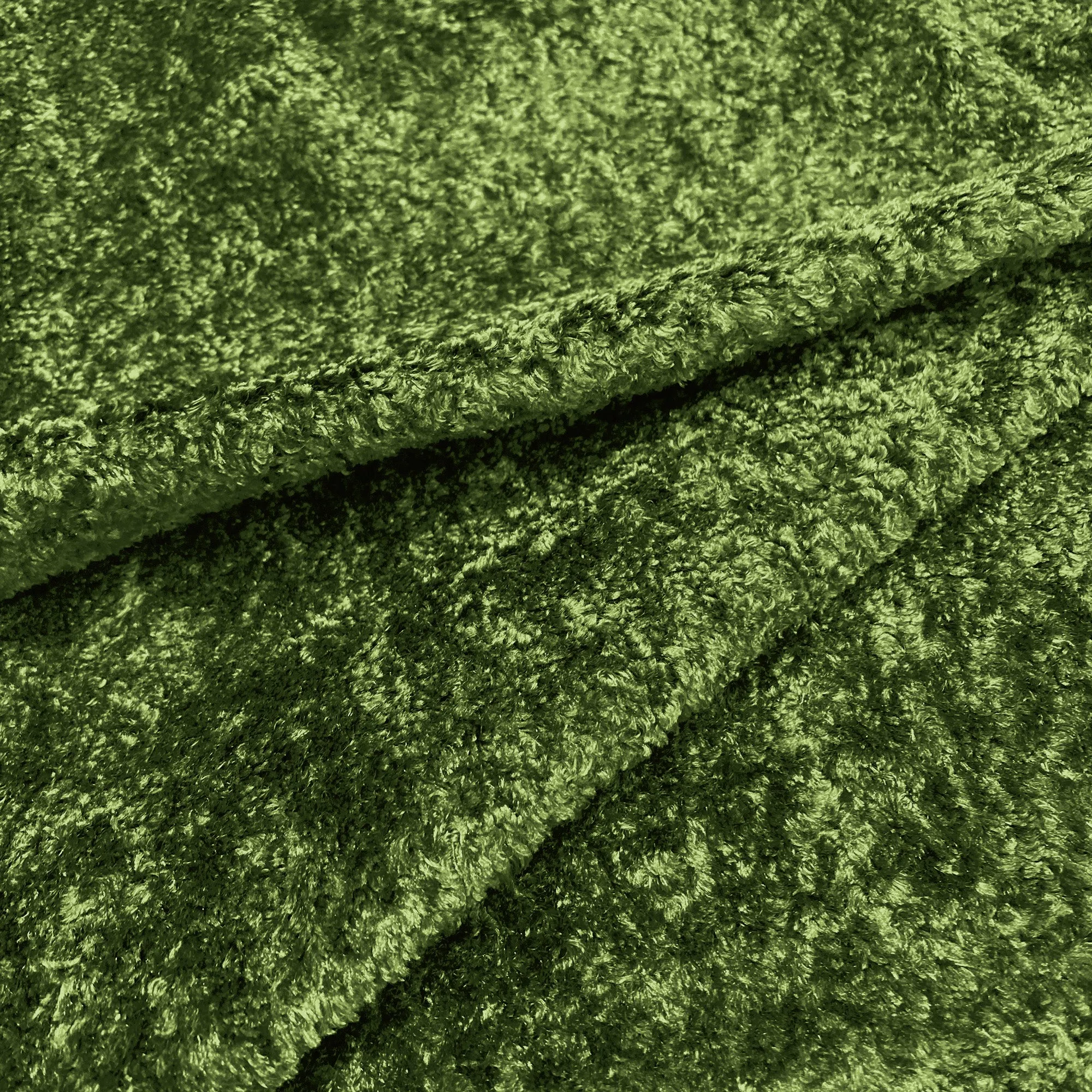 Green Plush Textured Upholstery Fabric 56"