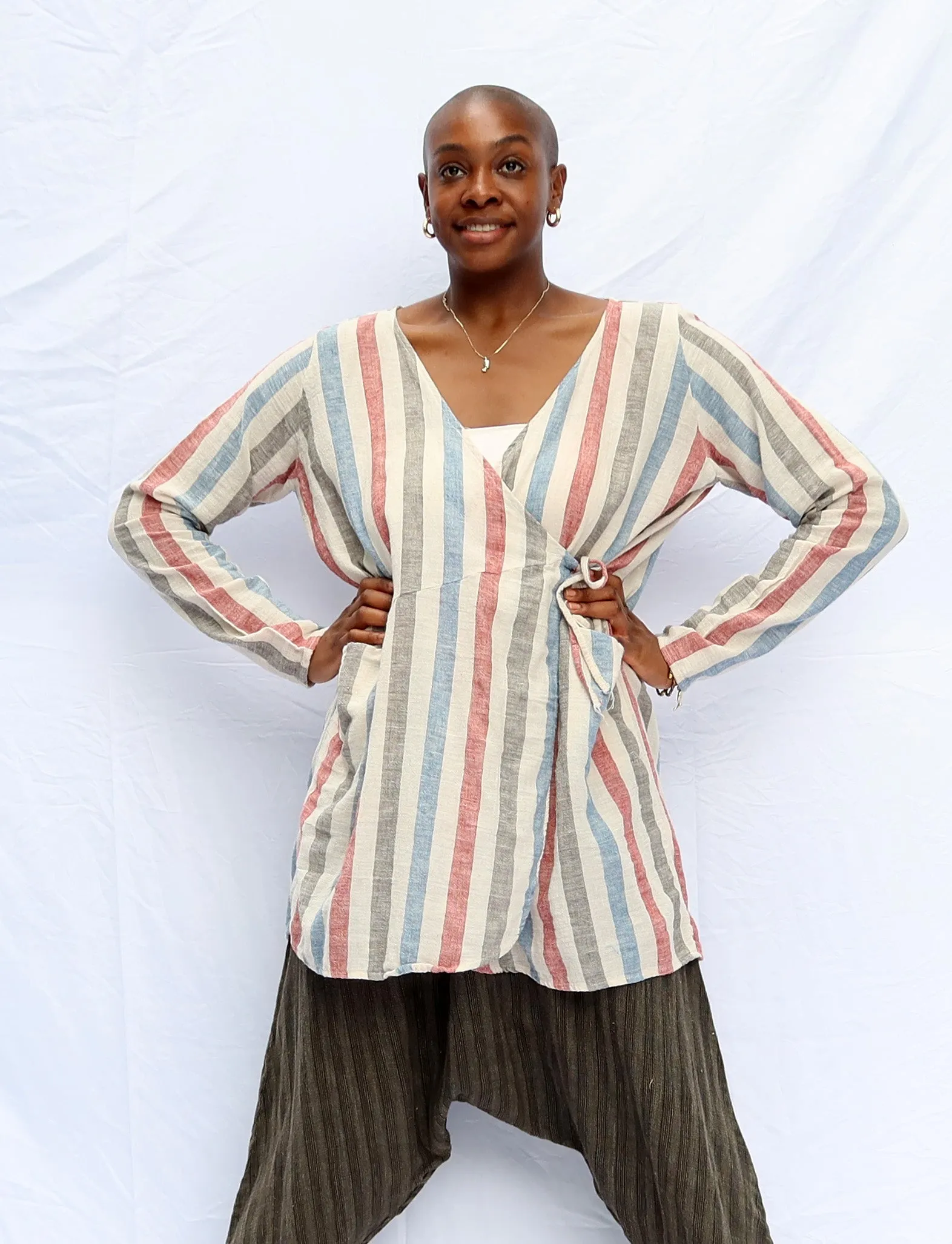Handwoven - Wrap Origami Tunic