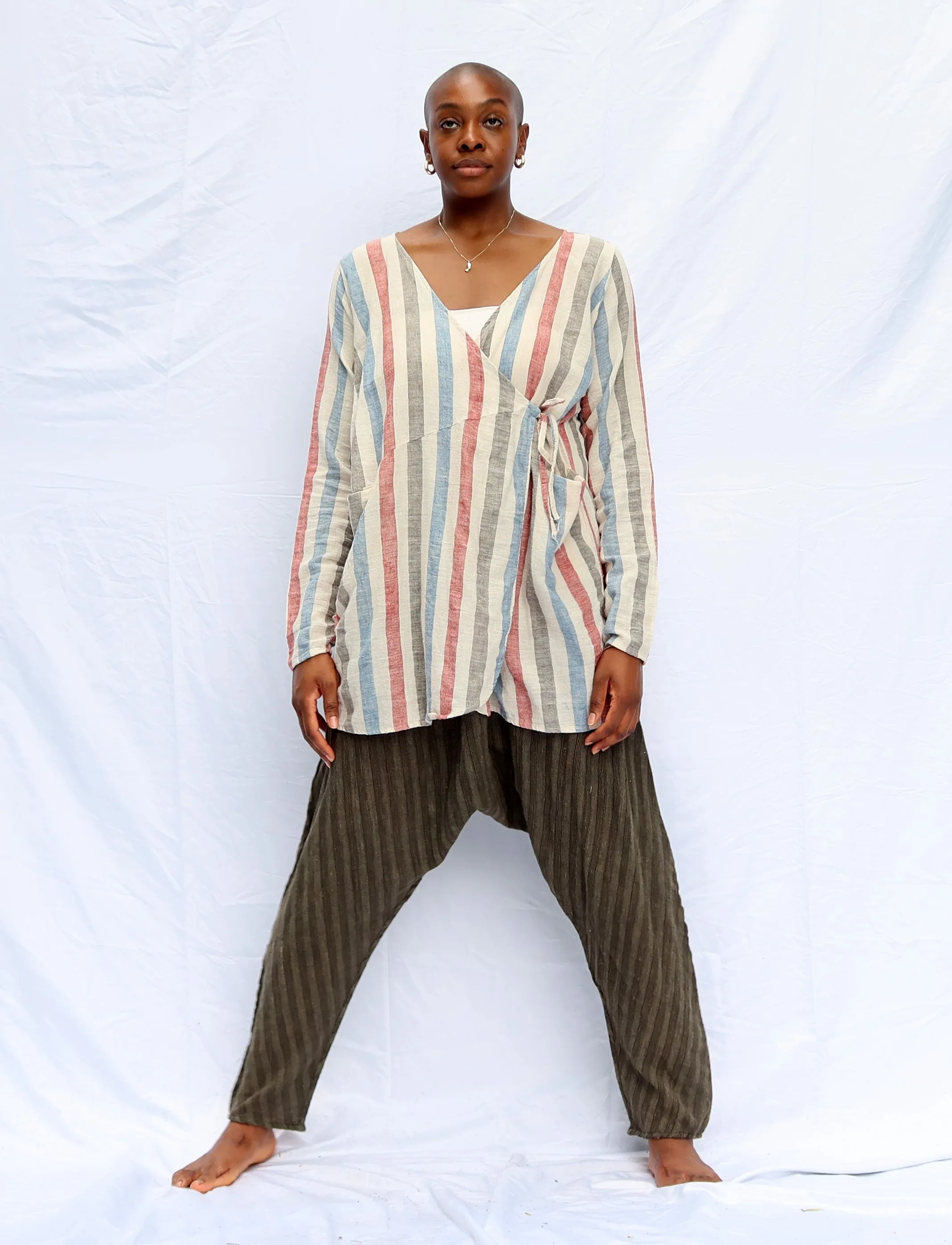 Handwoven - Wrap Origami Tunic