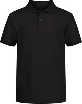IZOD boys School Uniform Short Sleeve Polo Shirt, Button Closure, Comfortable & Soft Pique Fabric