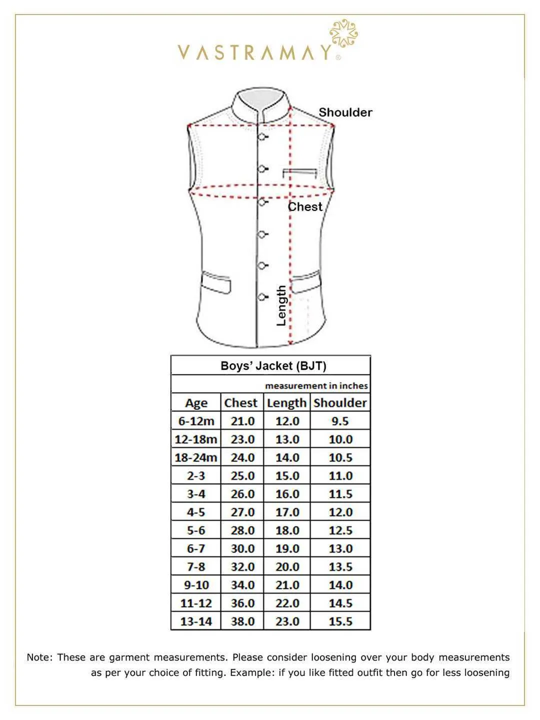 Jashvi Boys Aqua Nehru Jacket