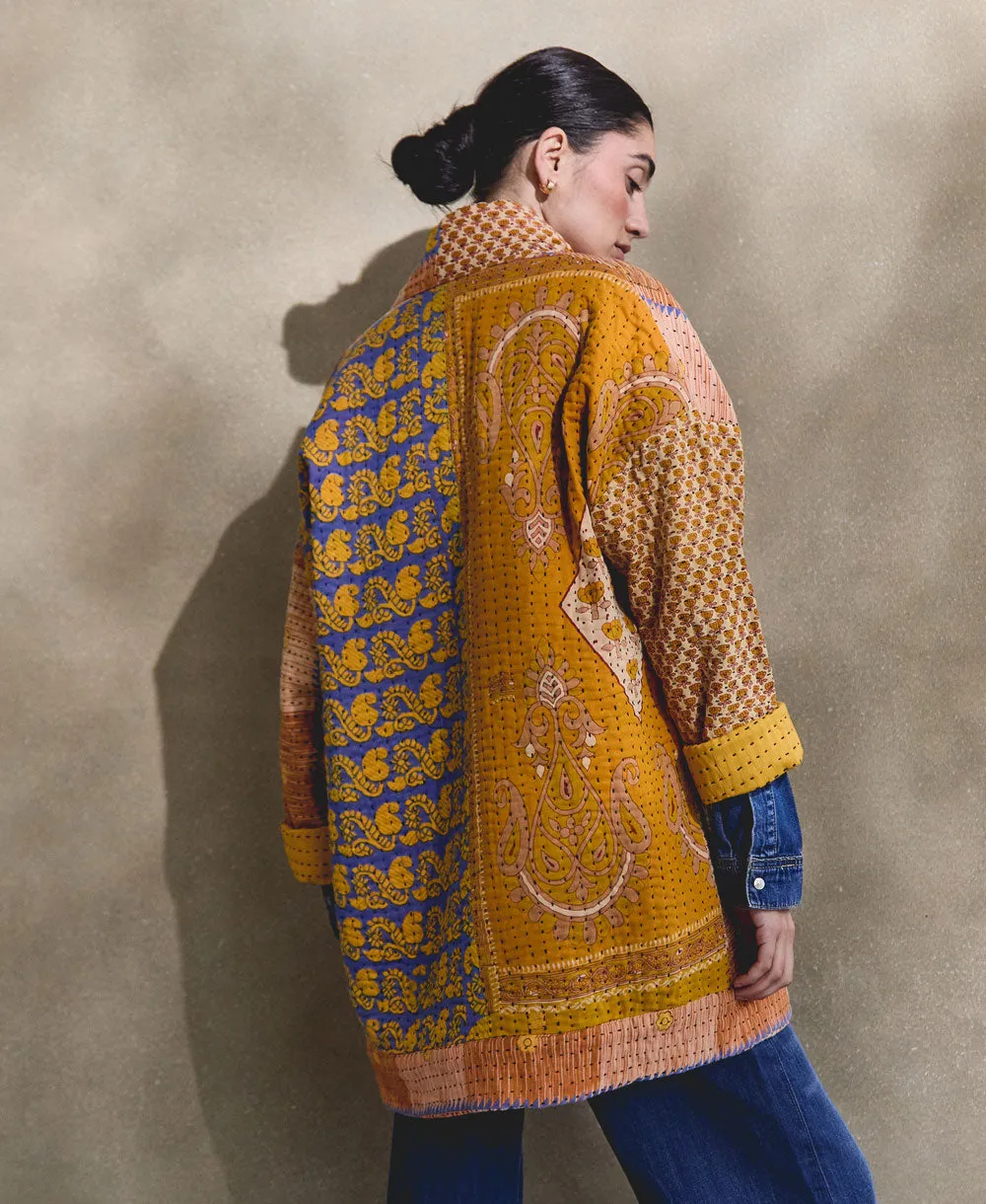 Kantha Quilted Jacket - No. 240522 - Large
