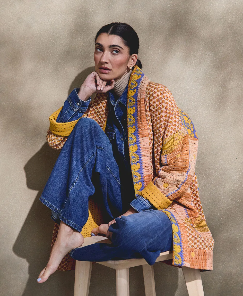 Kantha Quilted Jacket - No. 240606 - Extra Small