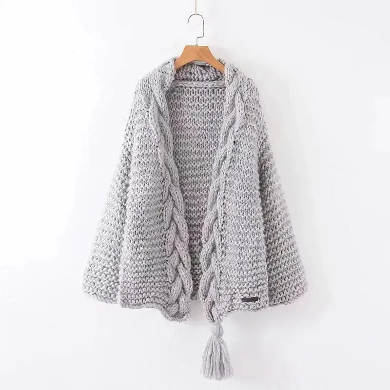 Knit Cardigan with Tassels