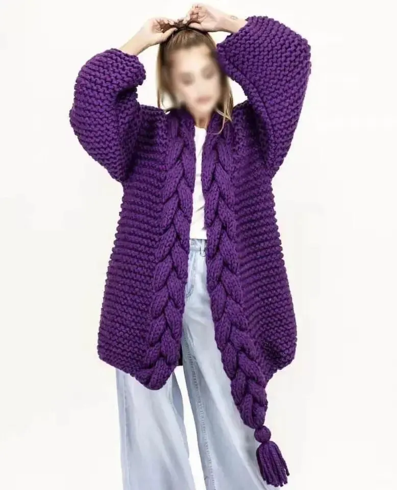 Knit Cardigan with Tassels