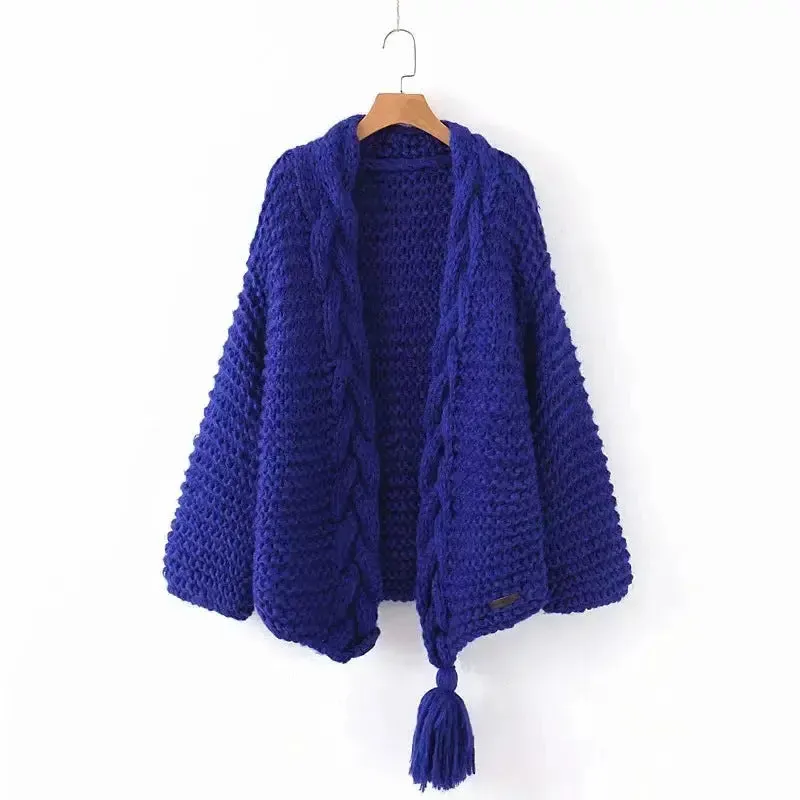 Knit Cardigan with Tassels