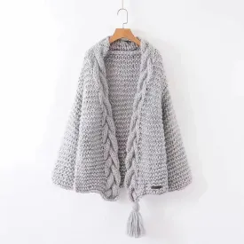 Knit Cardigan with Tassels