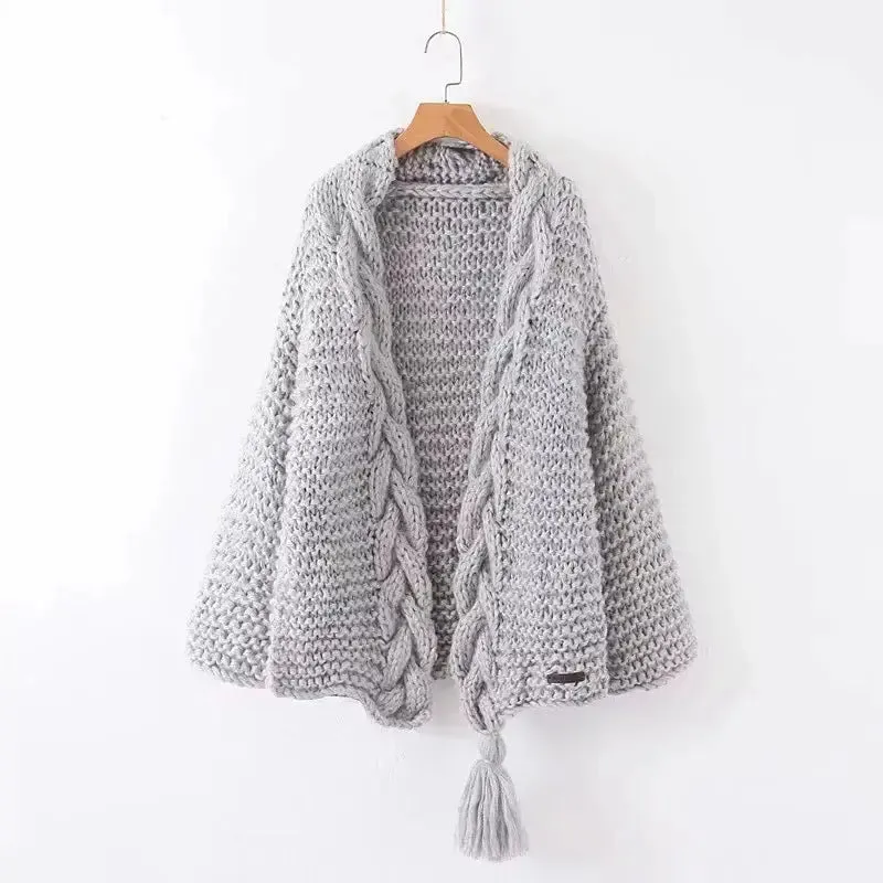 Knit Cardigan with Tassels