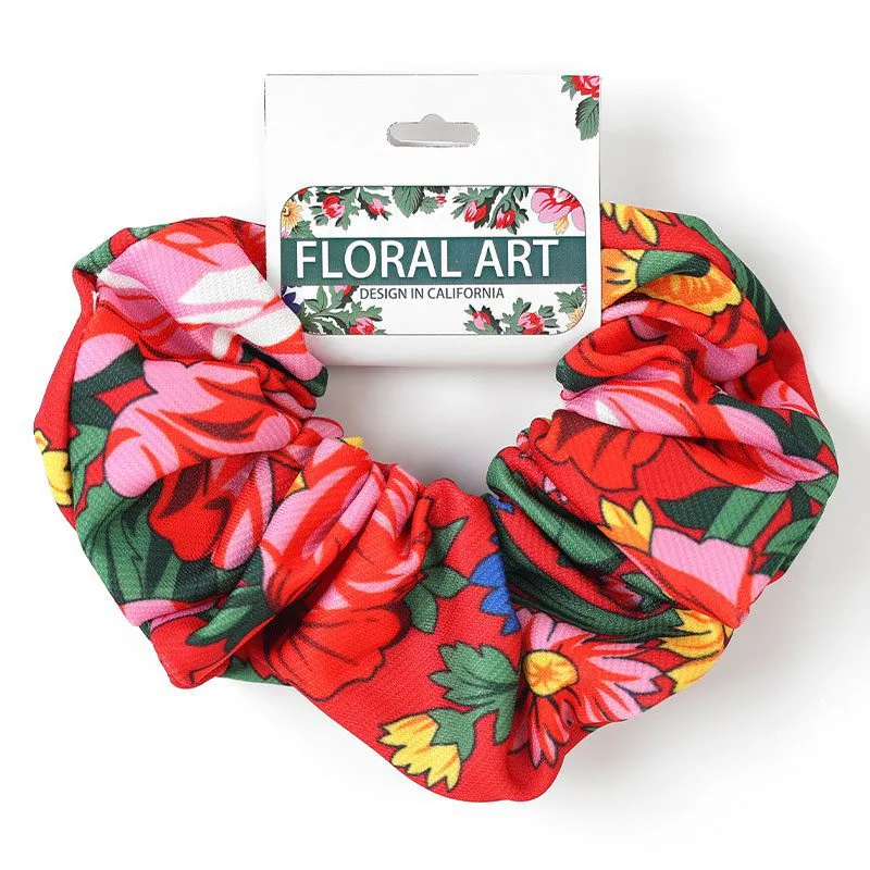Kokum Floral Art Scrunchie