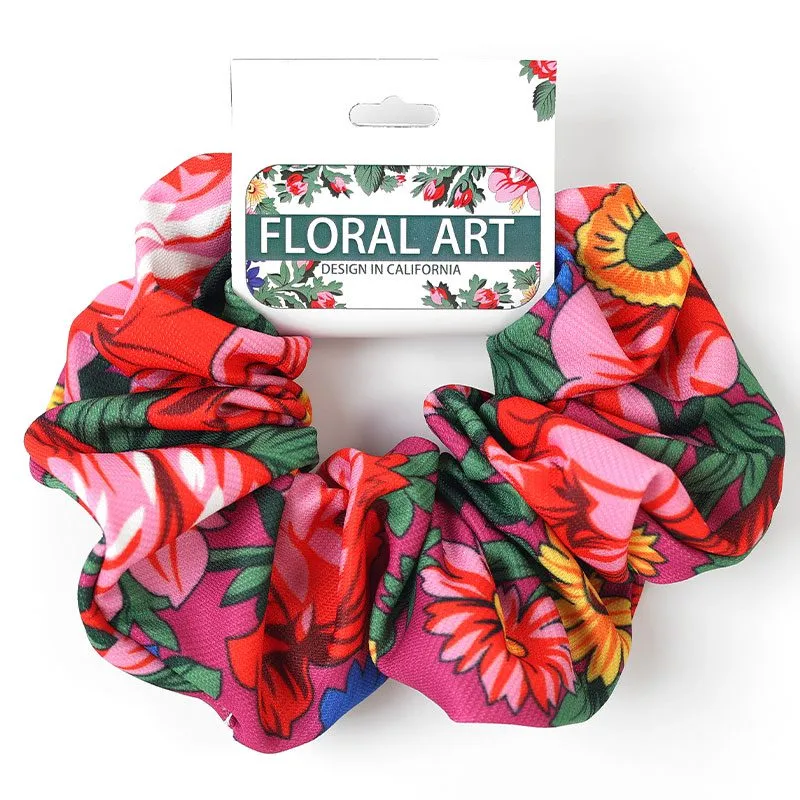Kokum Floral Art Scrunchie
