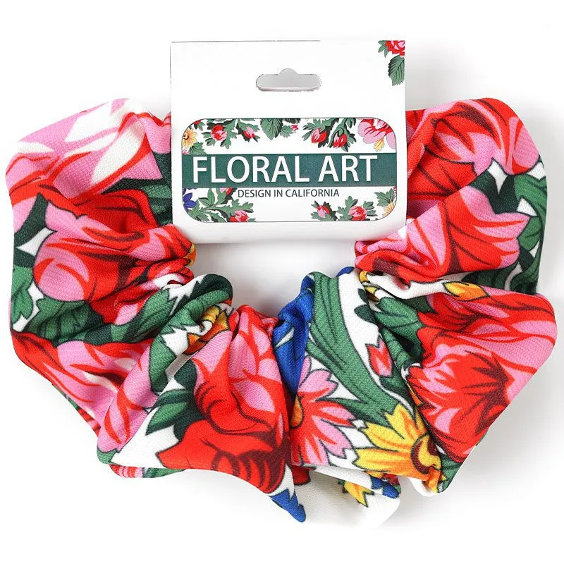 Kokum Floral Art Scrunchie