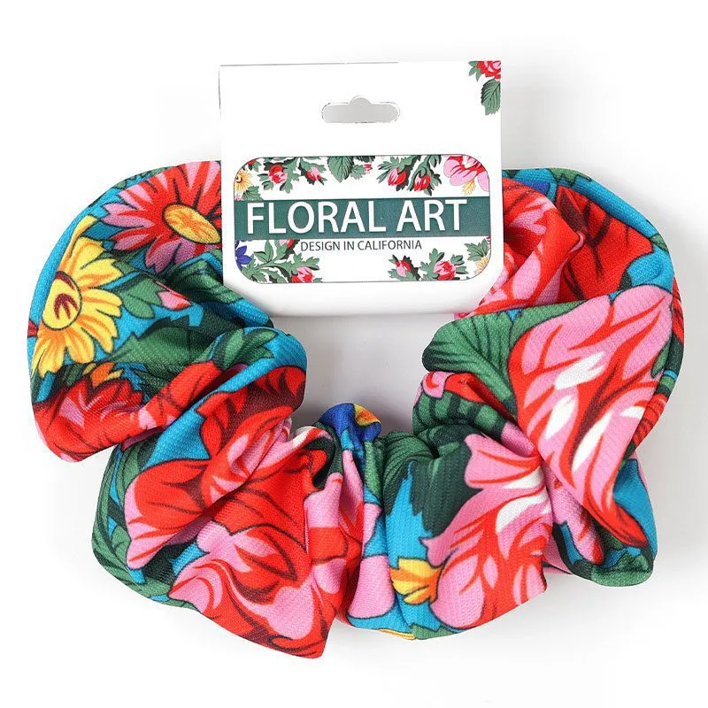 Kokum Floral Art Scrunchie