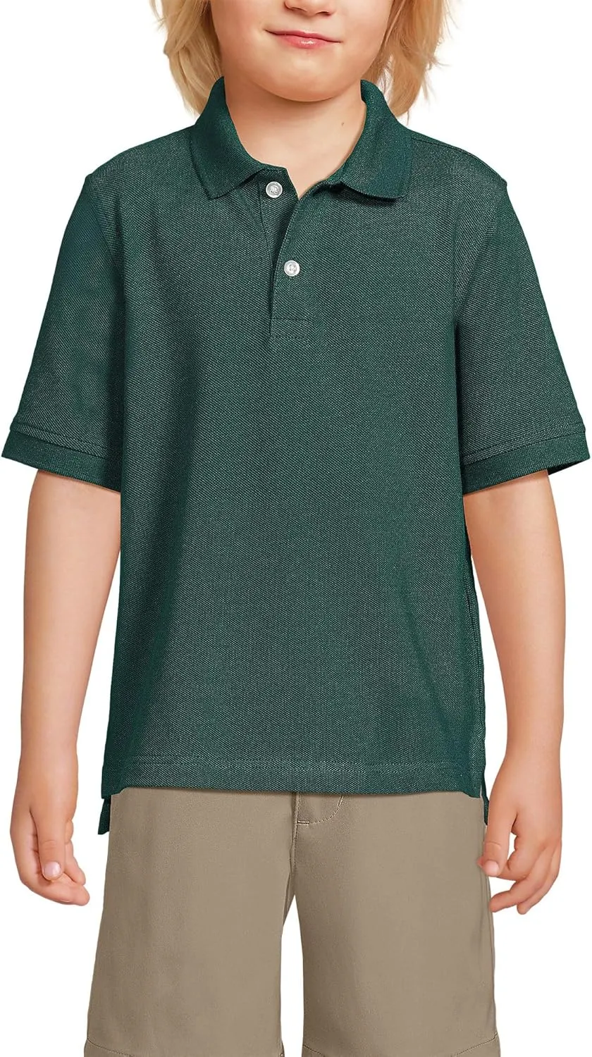 Lands' End School Uniform Kids Short Sleeve Mesh Polo Shirt