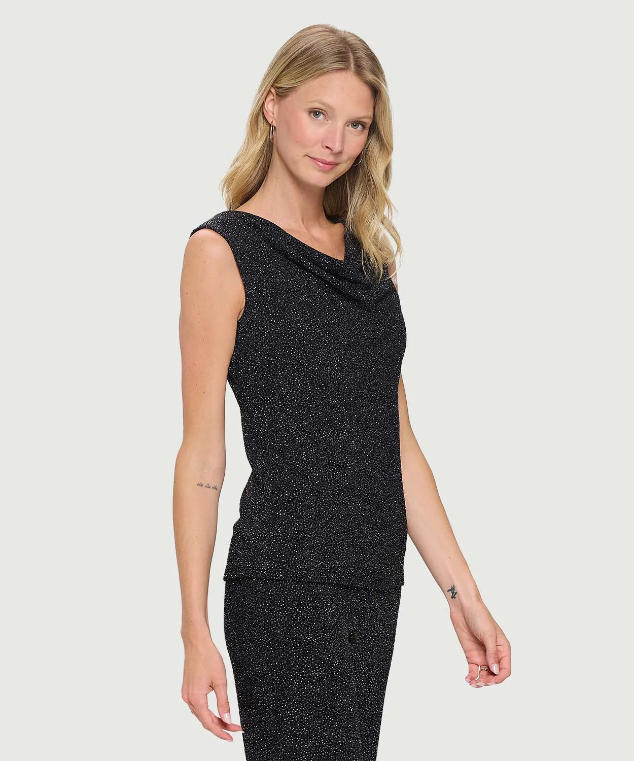 Last Tango Cowl Sleeveless Top
