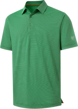 M MAELREG Golf Shirts for Men Dry fit Sports Jacquard Lightweight Performance Texture Short Sleeve Collared Polo Shirts