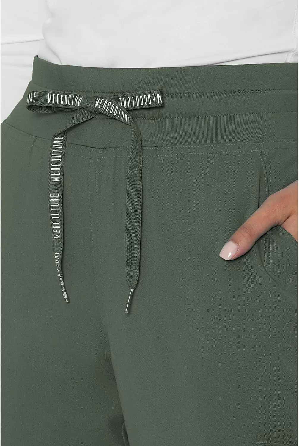 Med Couture Women's Cargo Scrub Jogger Pants, 6 Pockets, Ultra Soft, Stretch, Easy Care Soft Medical Uniform Bottoms - MC7705