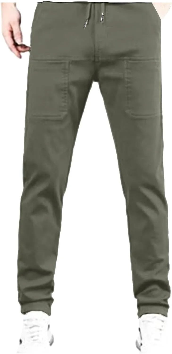 Mencomfy Cargo Pants for Men, Multipants - High Stretch Multi Pocket Durable Cargo Pants Comfort Fit Waterproof Cargos Pant