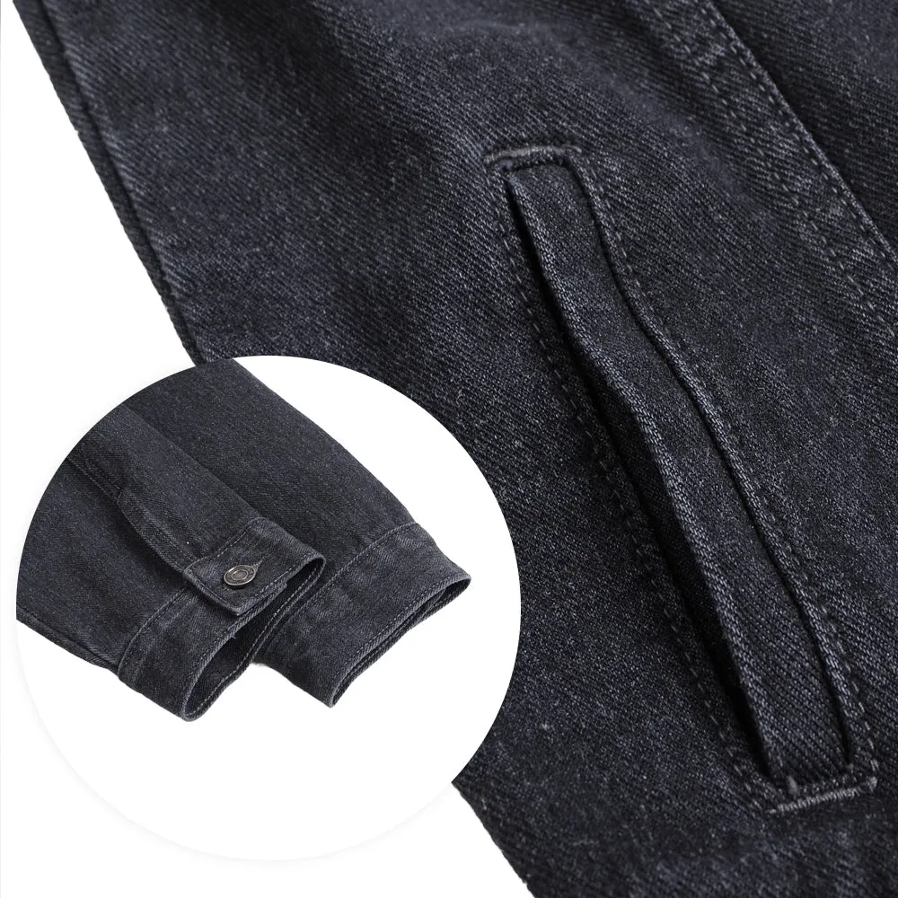 Mens Crooks Letter Graphic Button Up Denim Jacket
