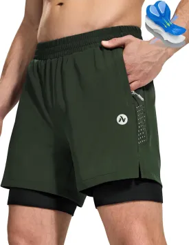 Men's Mountain Bike Shorts 4D Padded Cycling Bicycle Biker Riding Loose-fit Gel Padding MTB Shorts Zipper Pockets