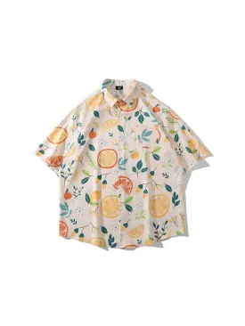 Men'S Orange Leaf Shirts