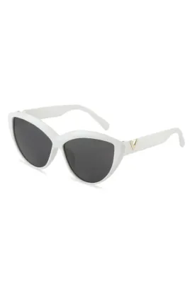 ModaLand Women's White Trendy Lightweight Sunglasses