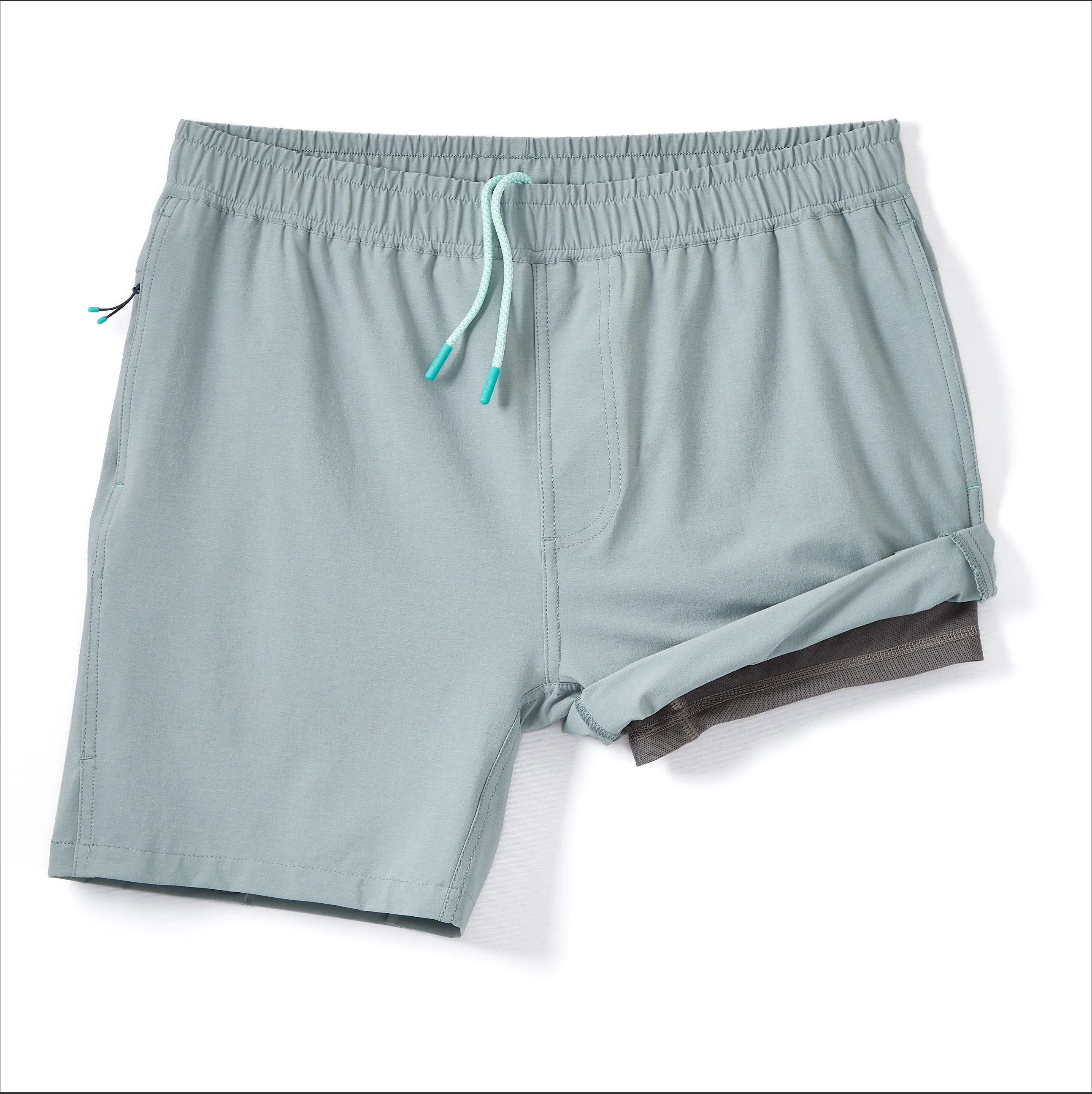 Momentum Short with Liner in Heather Steely Blue