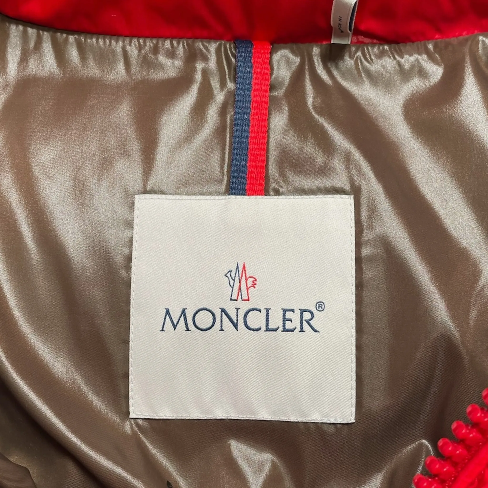 Moncler Maya Short Down Jacket Scarlet Red