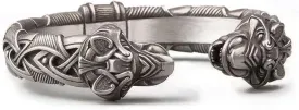 Norse Tradesman Viking Bracelet - Semi-Adjustable Bangle - Original Design | Serpent | Wolf | Iron Antique Snap Clasp